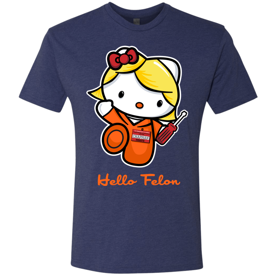 T-Shirts Vintage Navy / Small Orange is the New Cat Men's Triblend T-Shirt