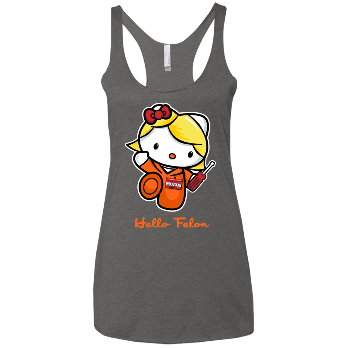 T-Shirts Premium Heather / X-Small Orange is the New Cat Women's Triblend Racerback Tank