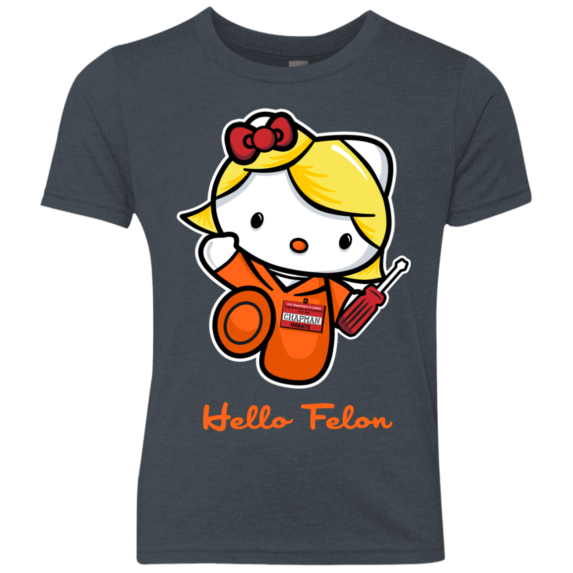 T-Shirts Vintage Navy / YXS Orange is the New Cat Youth Triblend T-Shirt