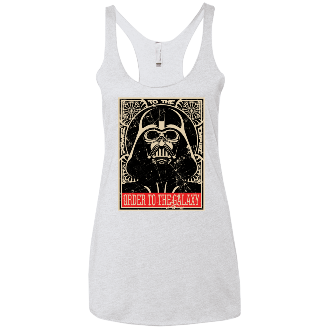 T-Shirts Heather White / X-Small Order to the galaxy Women's Triblend Racerback Tank