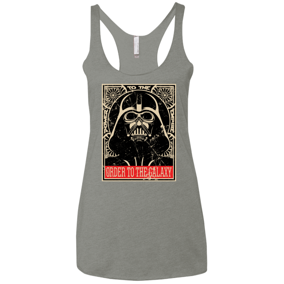 T-Shirts Venetian Grey / X-Small Order to the galaxy Women's Triblend Racerback Tank