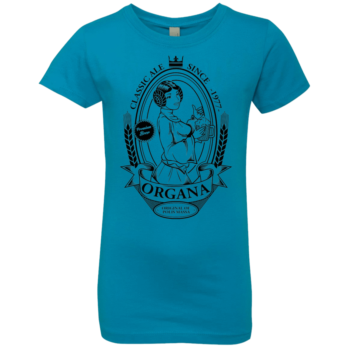 T-Shirts Turquoise / YXS Organa Ale Girls Premium T-Shirt