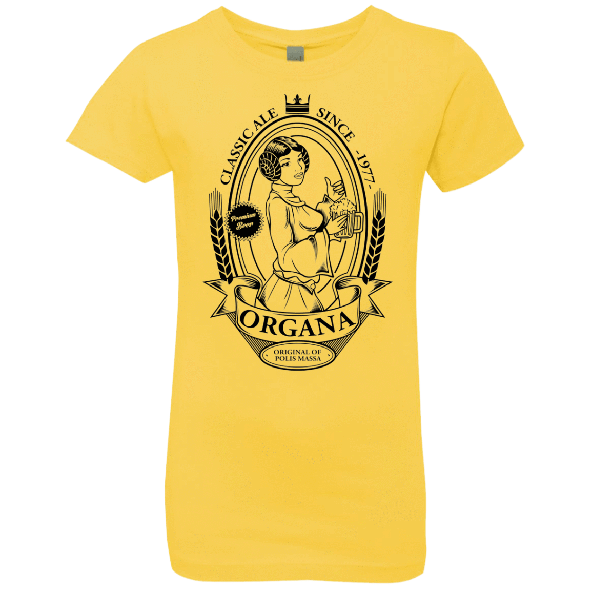 T-Shirts Vibrant Yellow / YXS Organa Ale Girls Premium T-Shirt