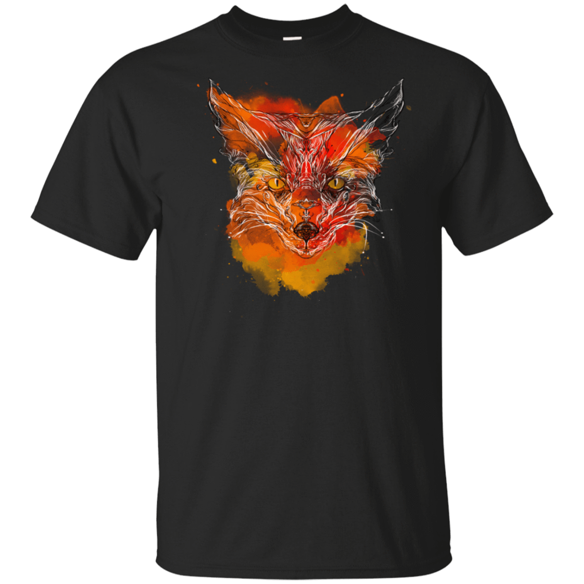 T-Shirts Black / S Ornamental Fox T-Shirt