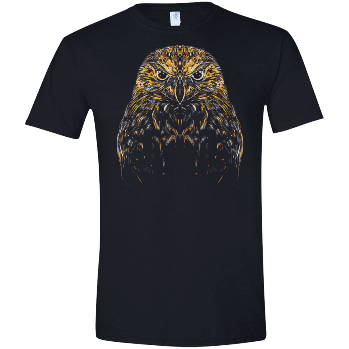 T-Shirts Black / X-Small Ornamental Owl Men's Semi-Fitted Softstyle