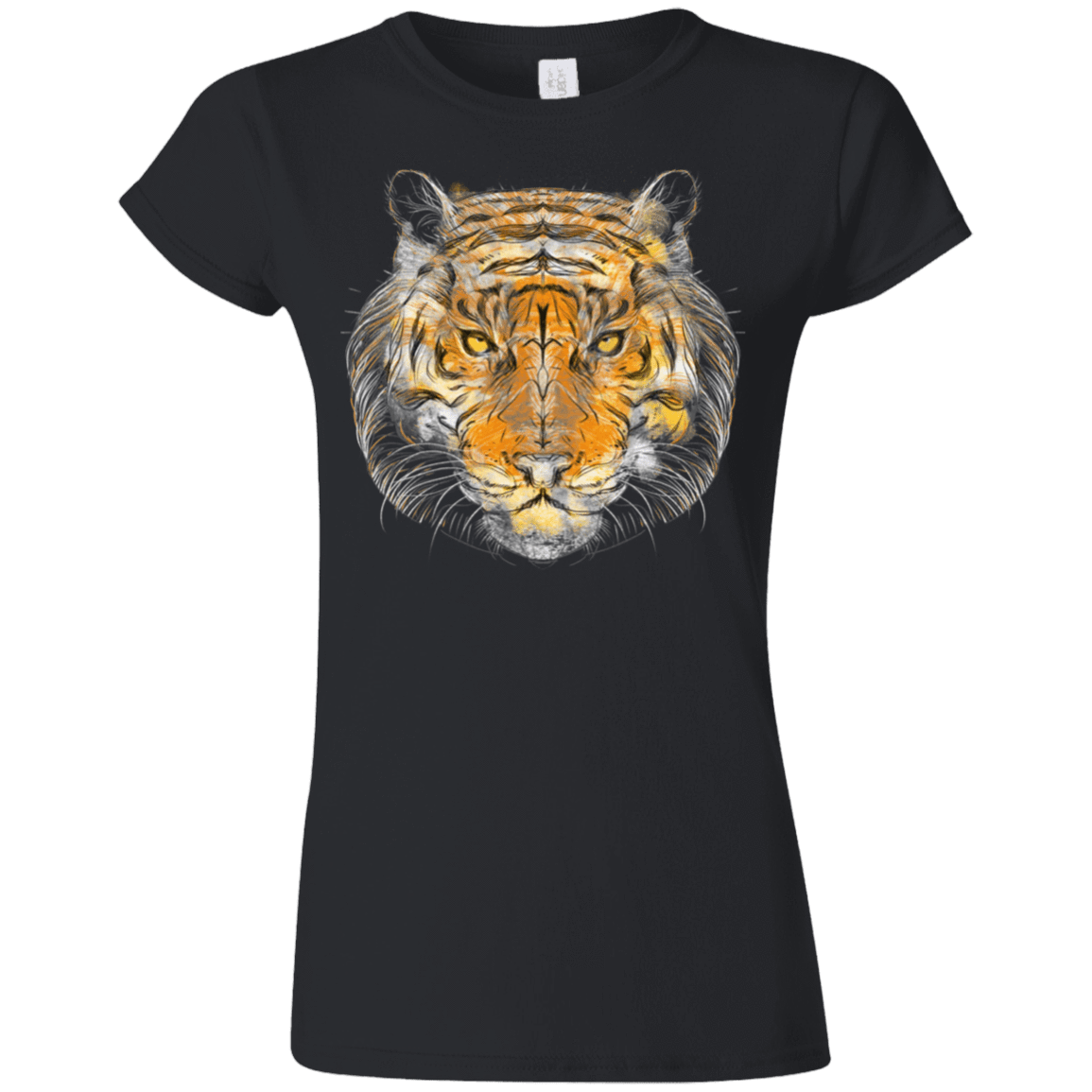 T-Shirts Black / S Ornamental Tiger Junior Slimmer-Fit T-Shirt