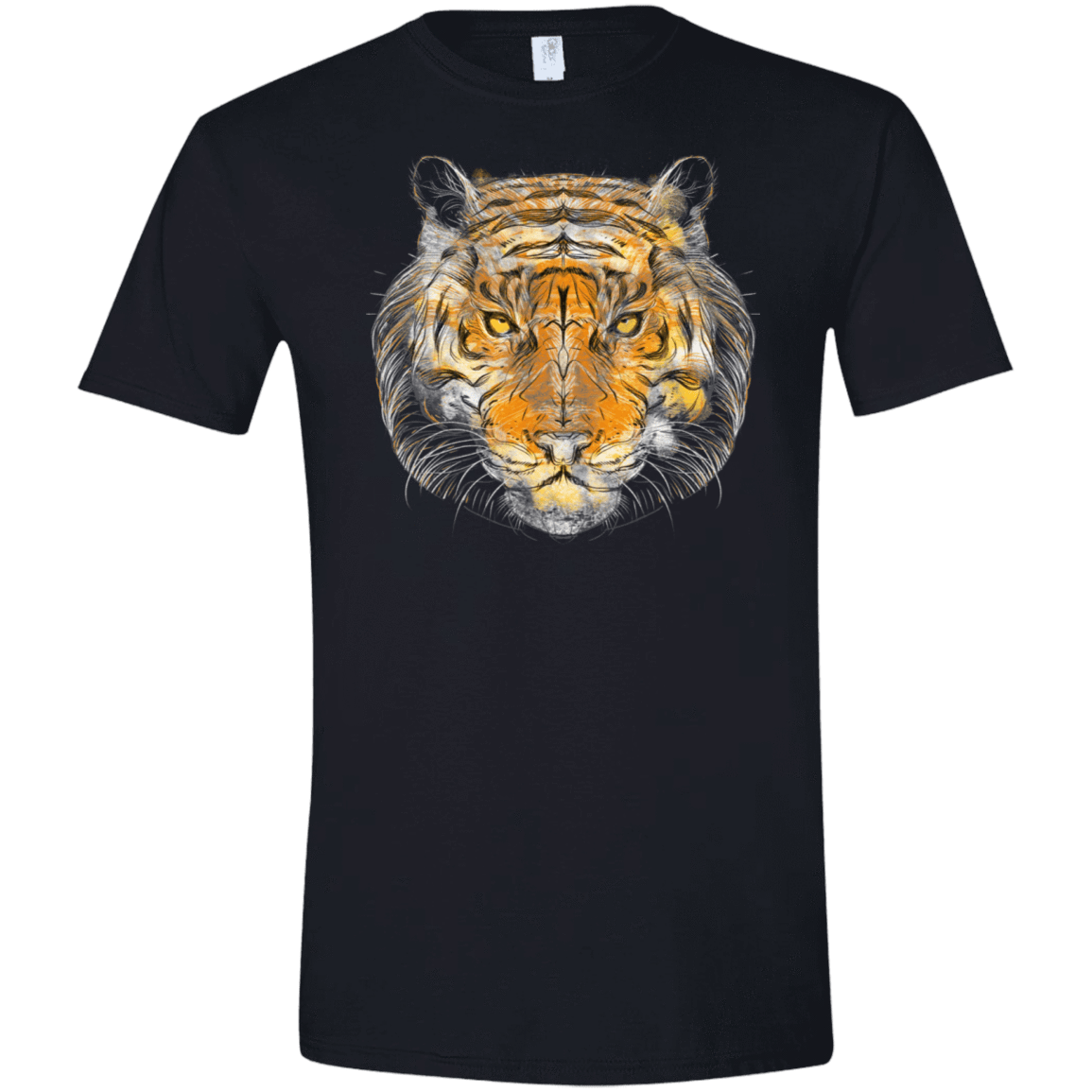 T-Shirts Black / X-Small Ornamental Tiger Men's Semi-Fitted Softstyle