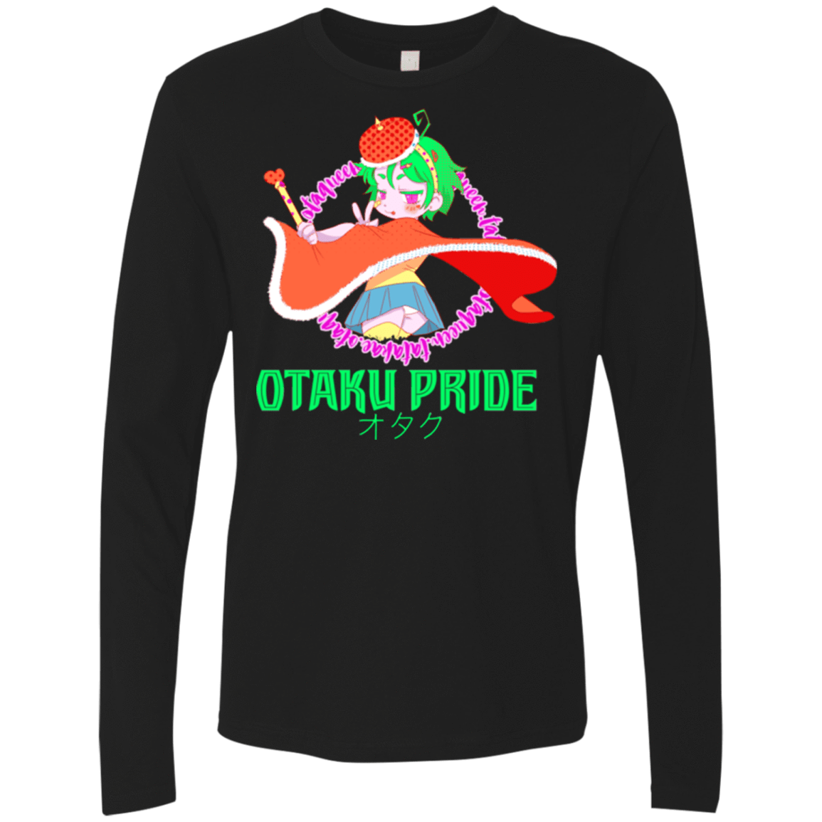 T-Shirts Black / S Otaqueen Men's Premium Long Sleeve