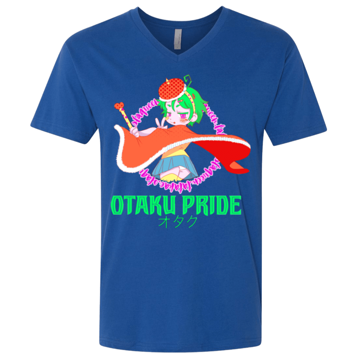 T-Shirts Royal / X-Small Otaqueen Men's Premium V-Neck