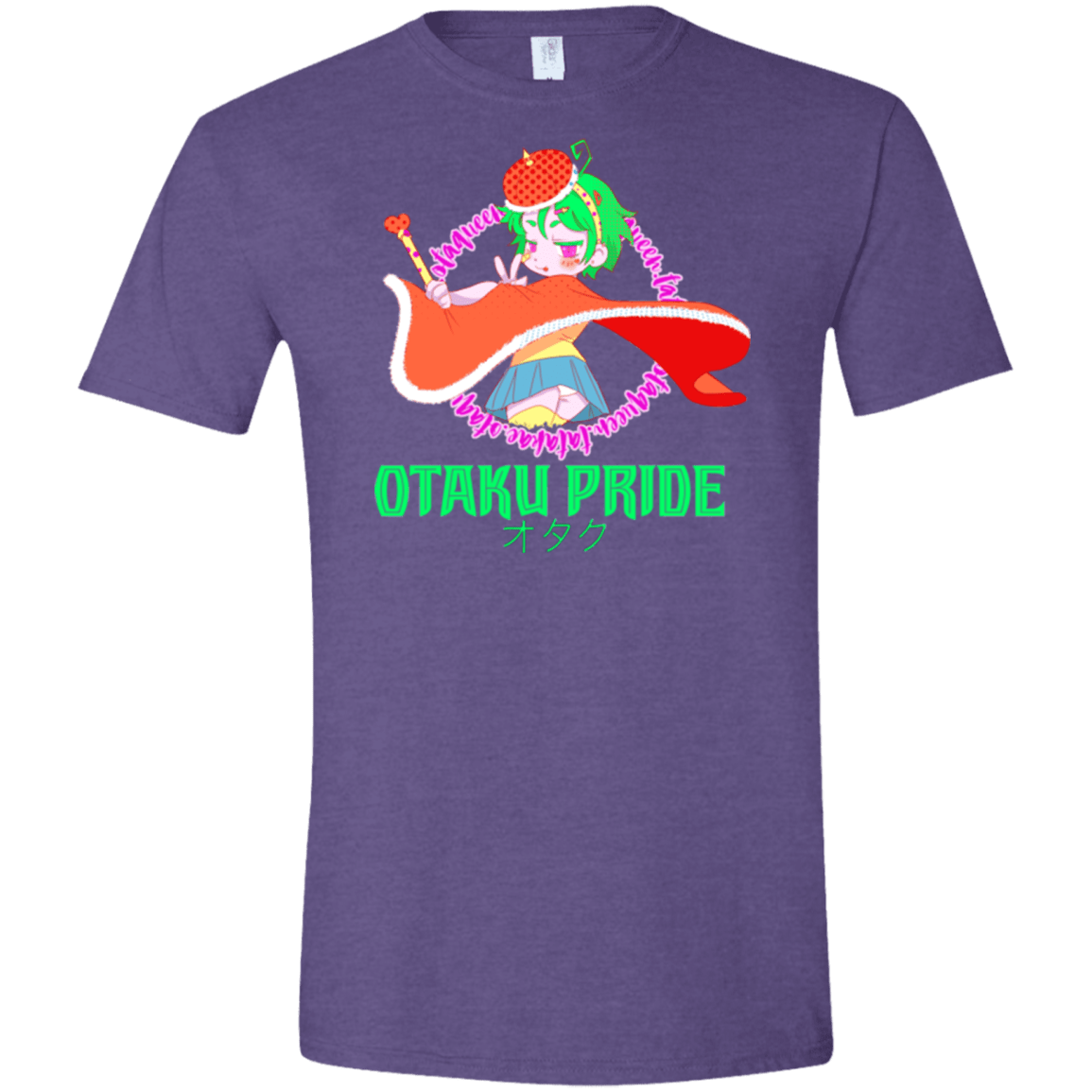 T-Shirts Heather Purple / S Otaqueen Men's Semi-Fitted Softstyle