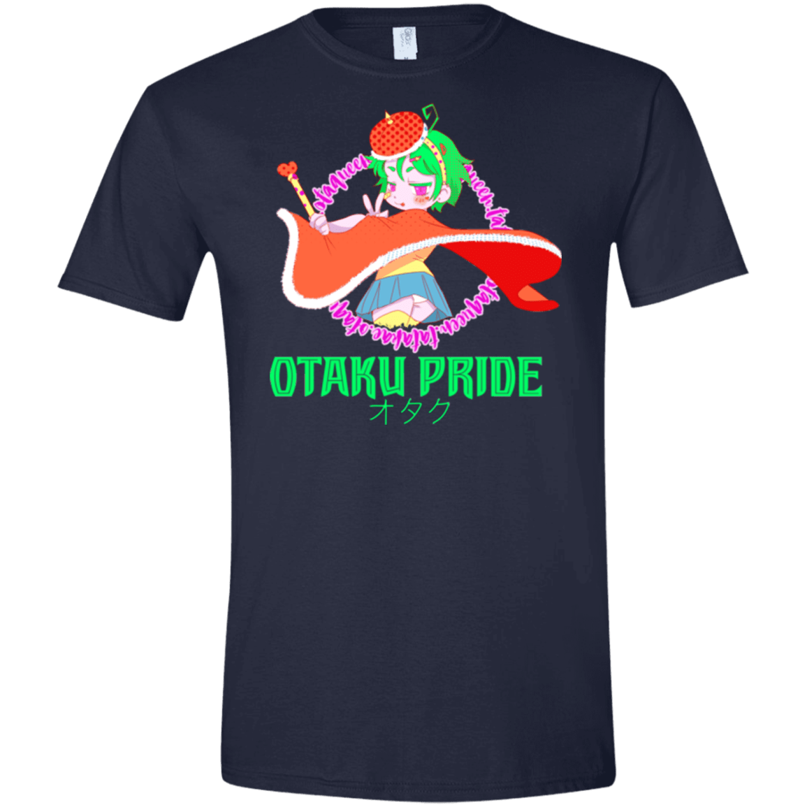 T-Shirts Navy / X-Small Otaqueen Men's Semi-Fitted Softstyle