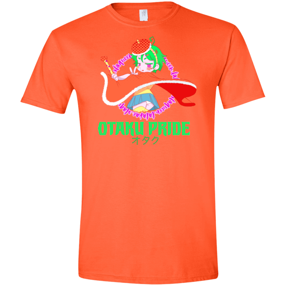 T-Shirts Orange / S Otaqueen Men's Semi-Fitted Softstyle