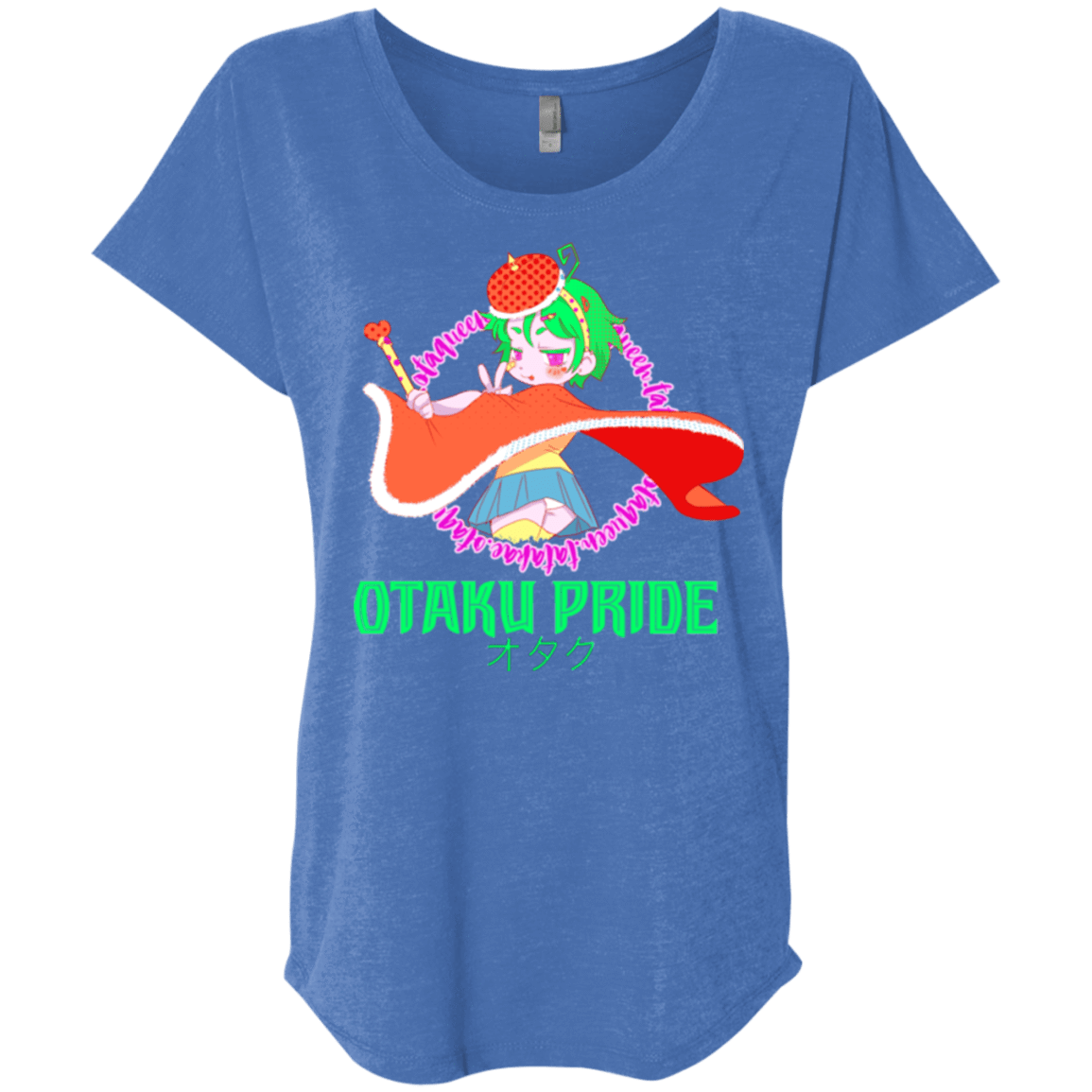 T-Shirts Vintage Royal / X-Small Otaqueen Triblend Dolman Sleeve