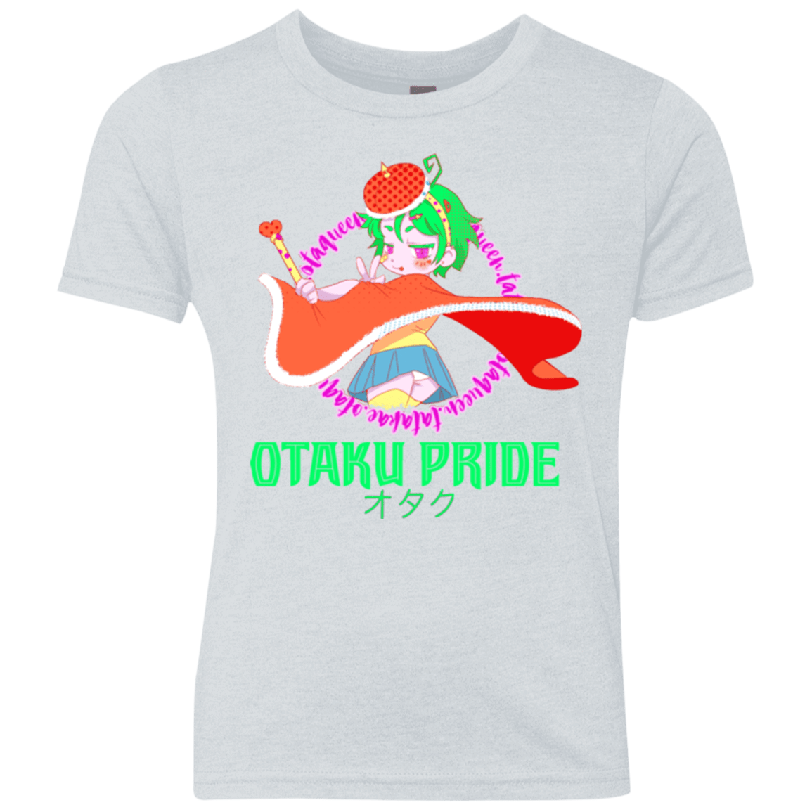 T-Shirts Heather White / YXS Otaqueen Youth Triblend T-Shirt