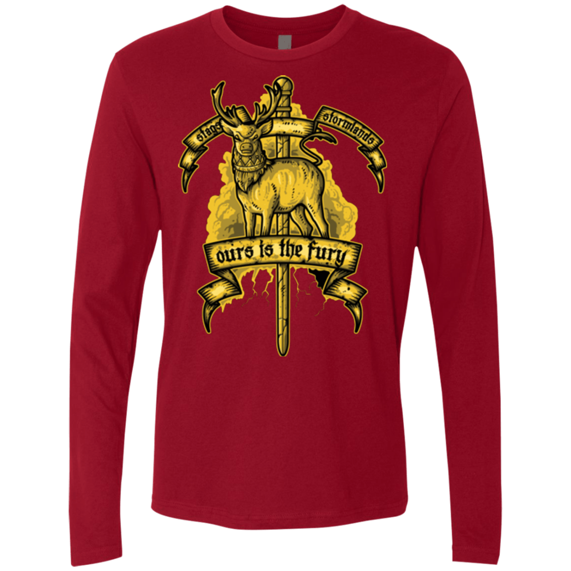 T-Shirts Cardinal / Small OURS IS THE FURY Men's Premium Long Sleeve