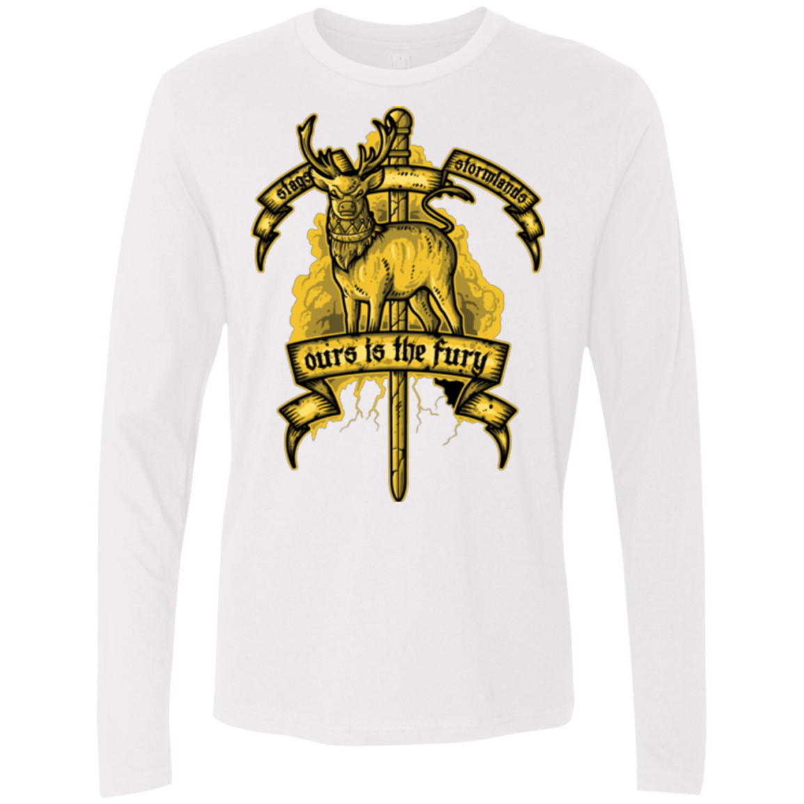 T-Shirts White / Small OURS IS THE FURY Men's Premium Long Sleeve