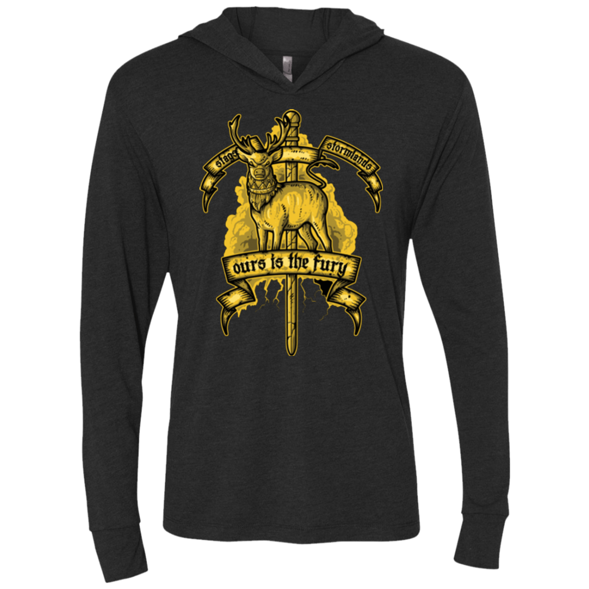 T-Shirts Vintage Black / X-Small OURS IS THE FURY Triblend Long Sleeve Hoodie Tee