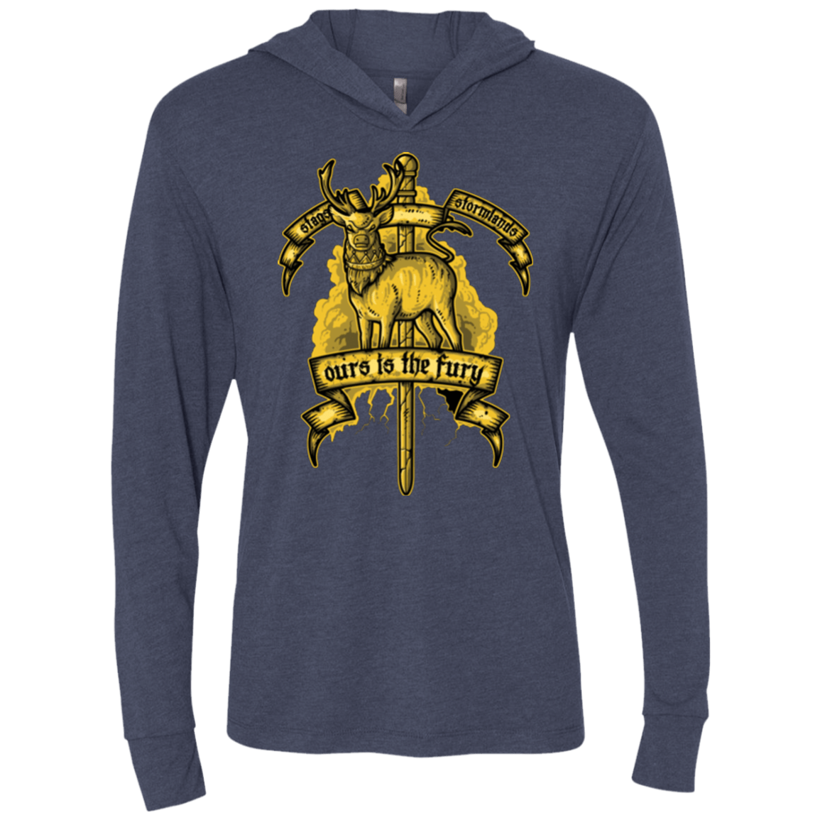 T-Shirts Vintage Navy / X-Small OURS IS THE FURY Triblend Long Sleeve Hoodie Tee