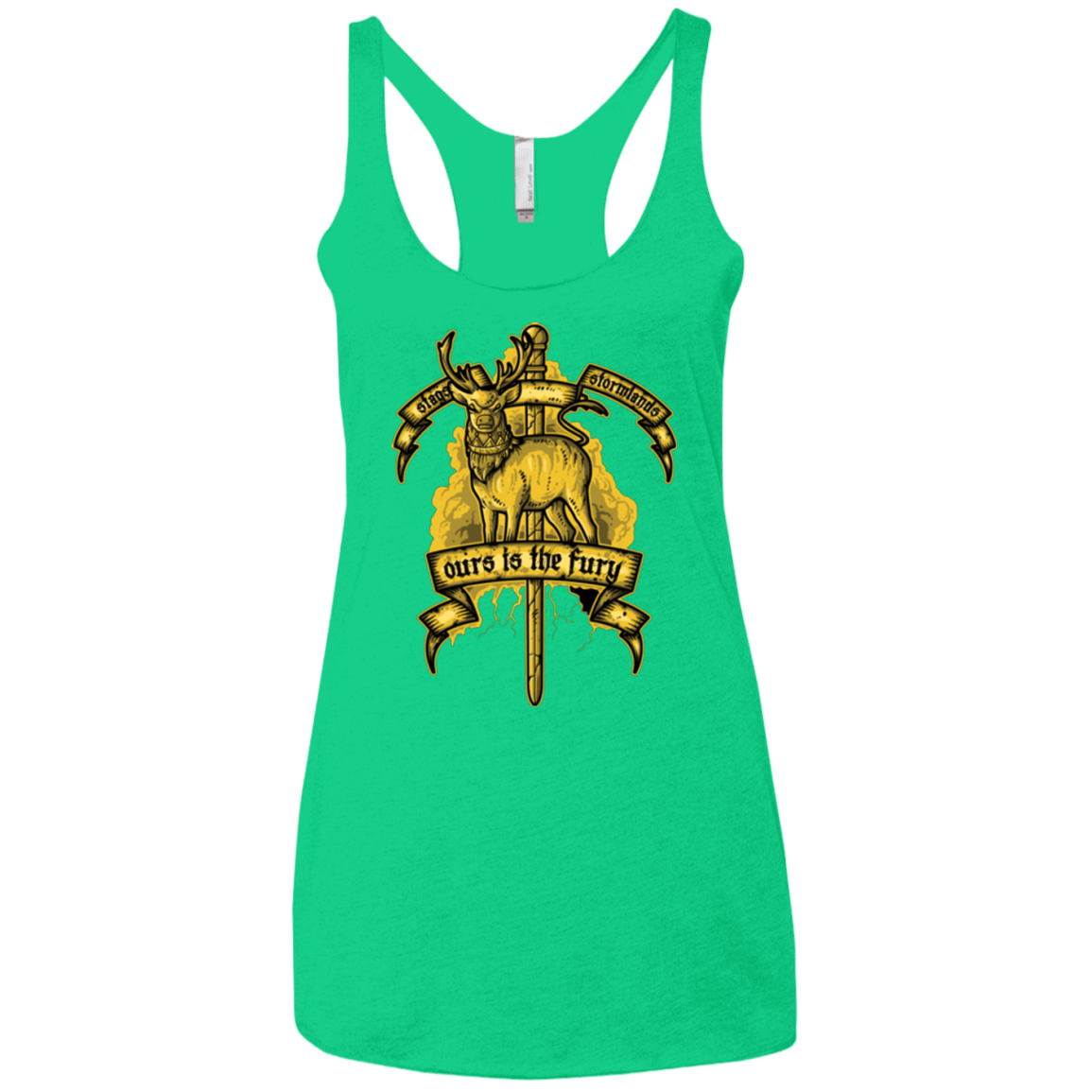 T-Shirts Envy / X-Small OURS IS THE FURY Women's Triblend Racerback Tank
