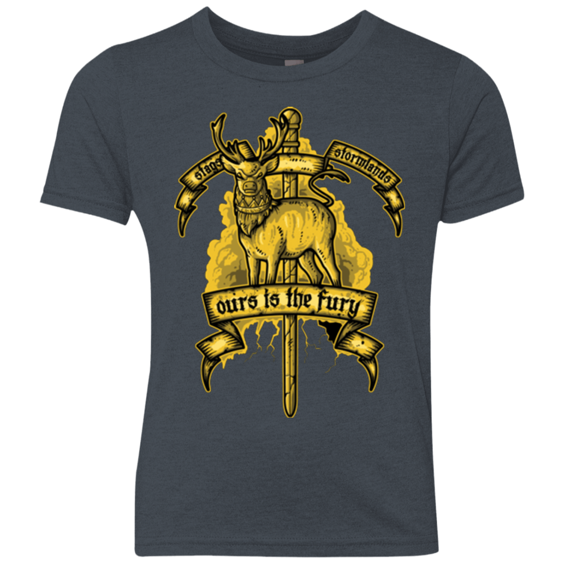 T-Shirts Vintage Navy / YXS OURS IS THE FURY Youth Triblend T-Shirt