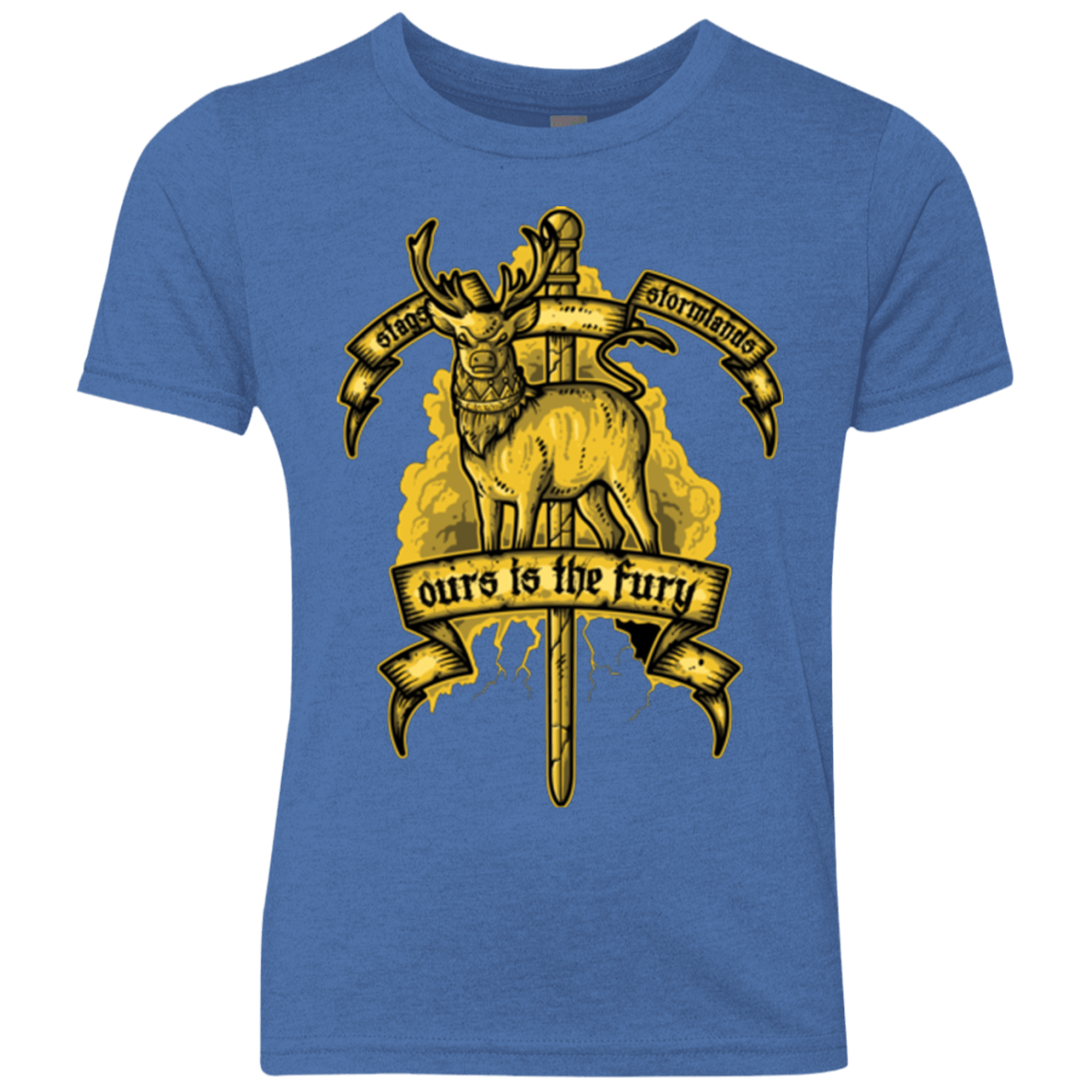 T-Shirts Vintage Royal / YXS OURS IS THE FURY Youth Triblend T-Shirt