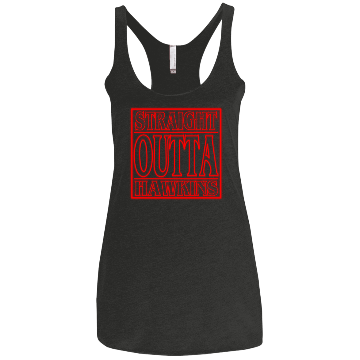 Outta Hawkins Women's Triblend Racerback Tank