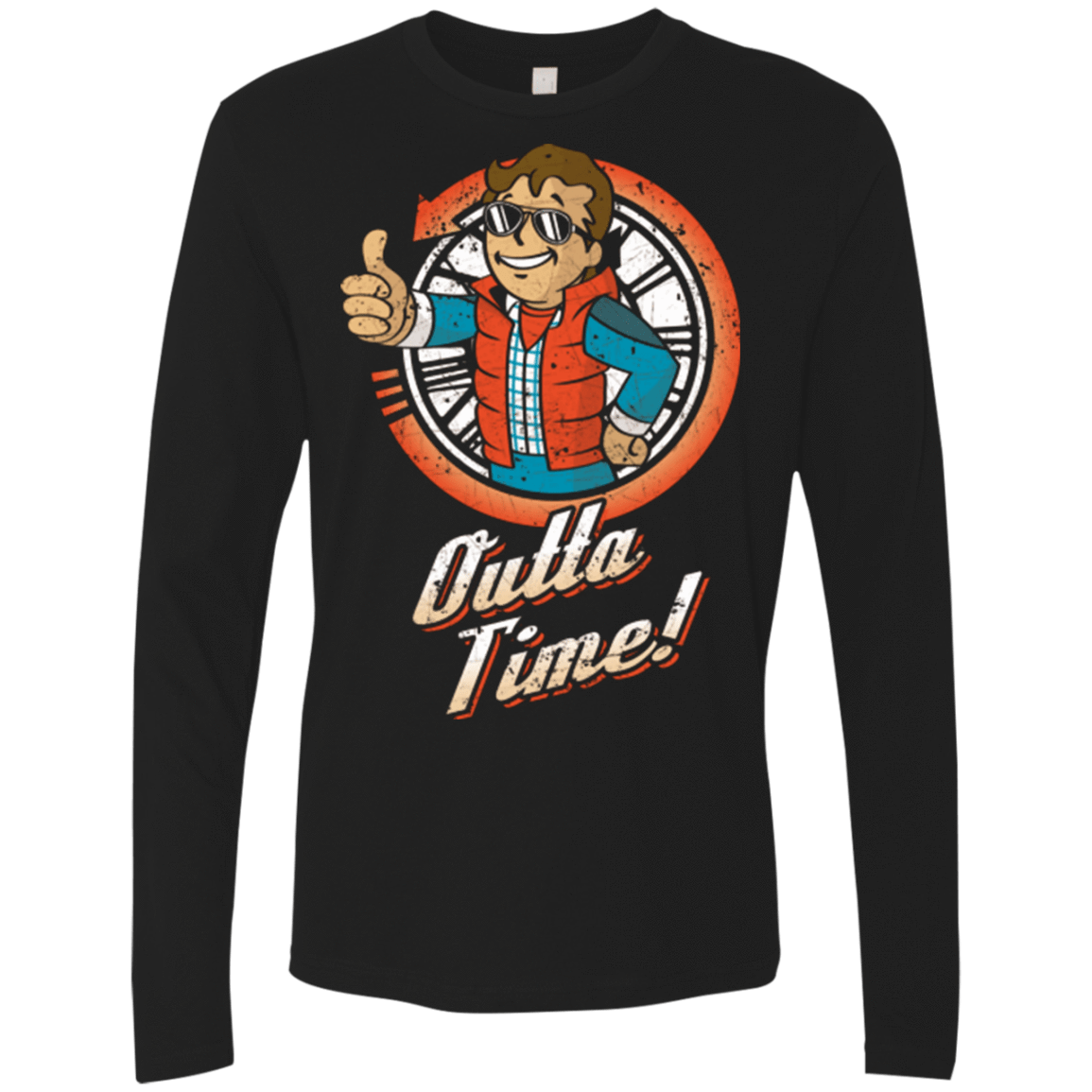 T-Shirts Black / Small Outta Time Men's Premium Long Sleeve