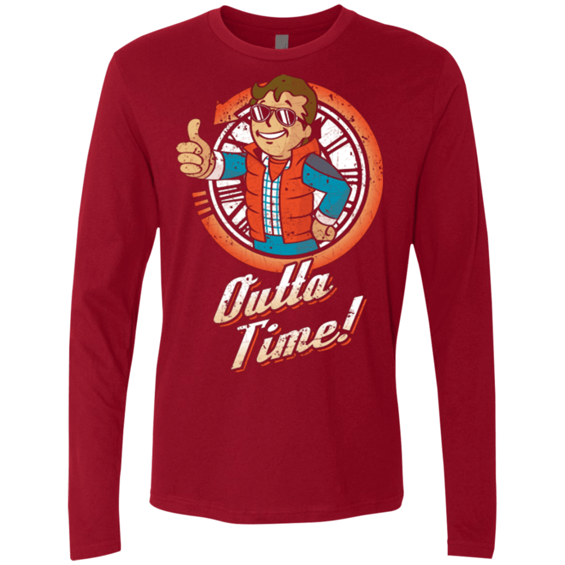 T-Shirts Cardinal / Small Outta Time Men's Premium Long Sleeve
