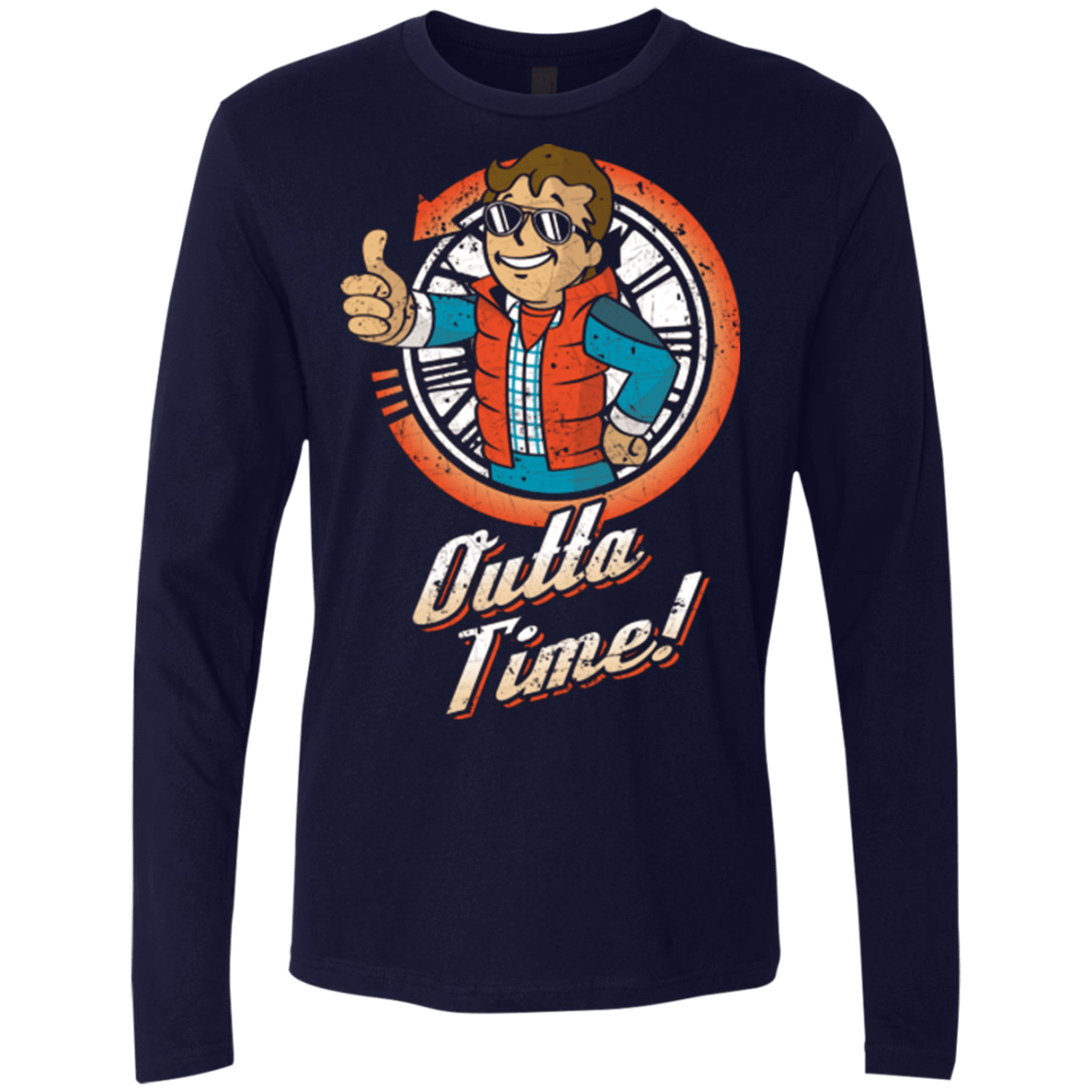 T-Shirts Midnight Navy / Small Outta Time Men's Premium Long Sleeve