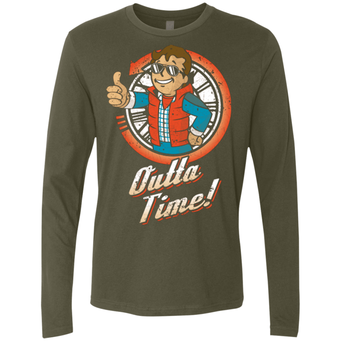 T-Shirts Military Green / Small Outta Time Men's Premium Long Sleeve