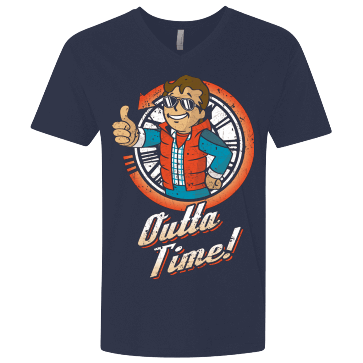 T-Shirts Midnight Navy / X-Small Outta Time Men's Premium V-Neck