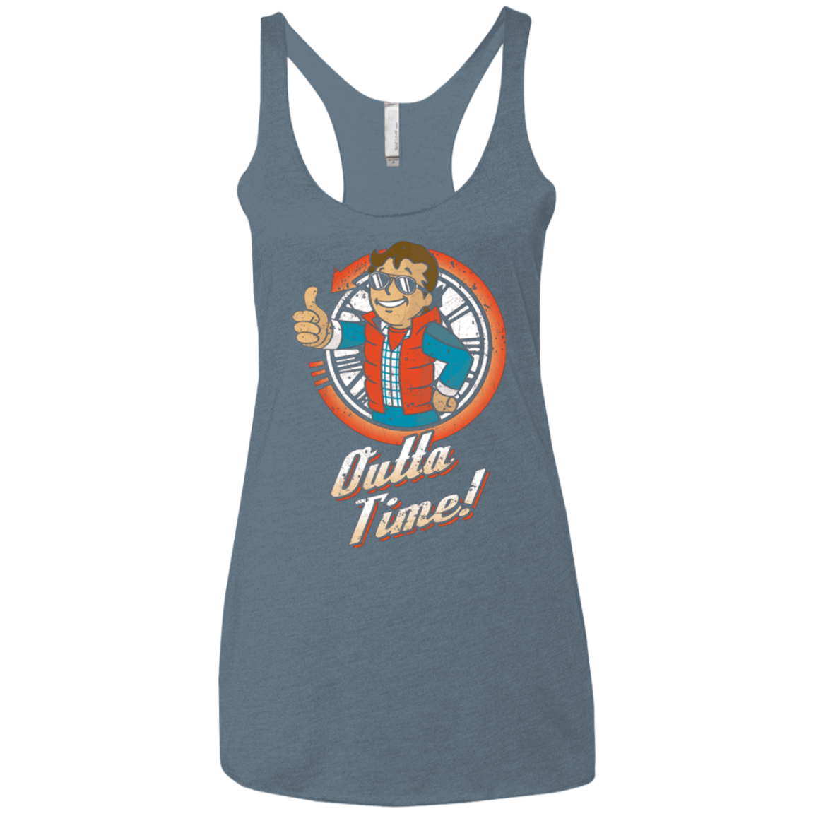 T-Shirts Indigo / X-Small Outta Time Women's Triblend Racerback Tank