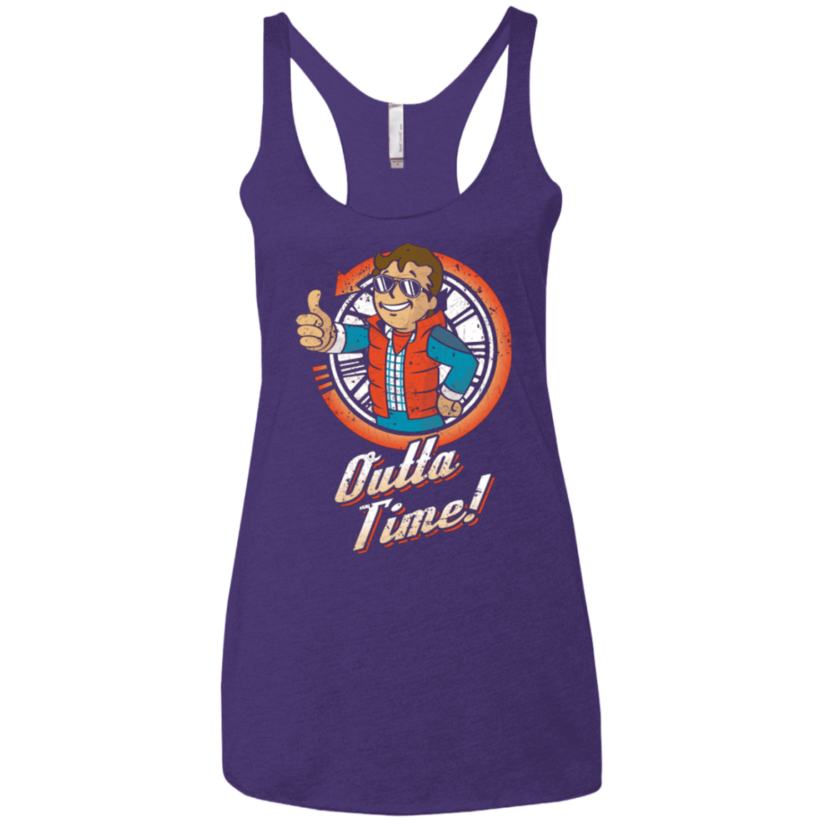 T-Shirts Purple / X-Small Outta Time Women's Triblend Racerback Tank