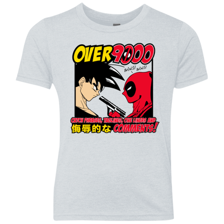 T-Shirts Heather White / YXS Over 9000 Youth Triblend T-Shirt