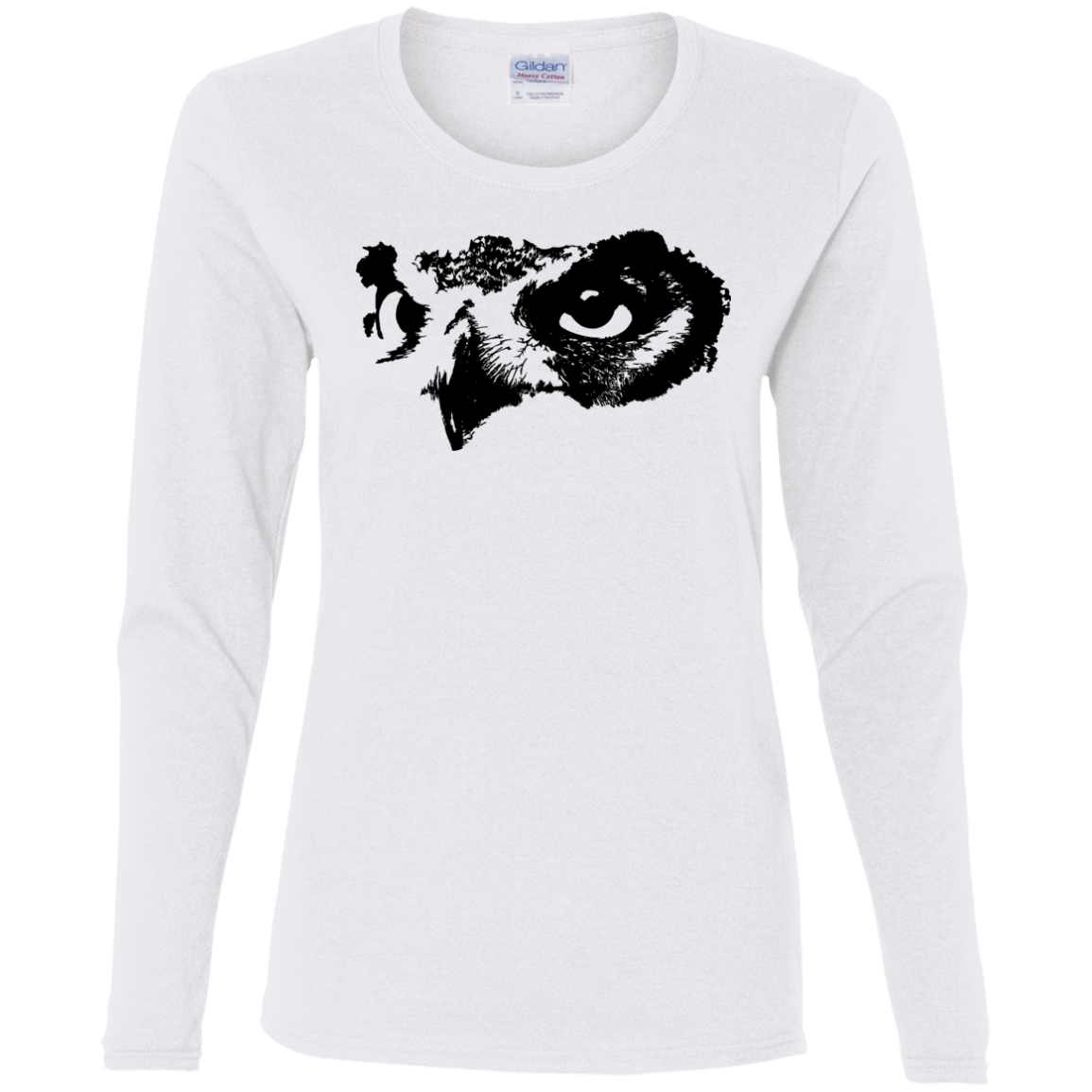T-Shirts White / S Owl Eyes Women's Long Sleeve T-Shirt
