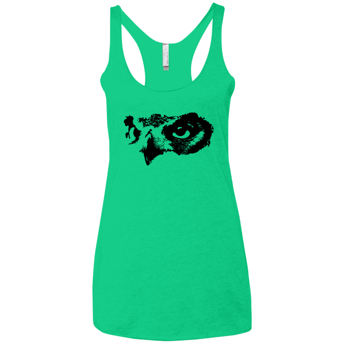 Owl Eyes Women's Triblend Racerback Tank