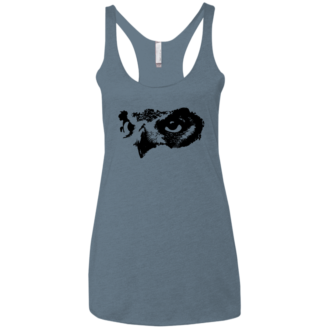 Owl Eyes Women's Triblend Racerback Tank