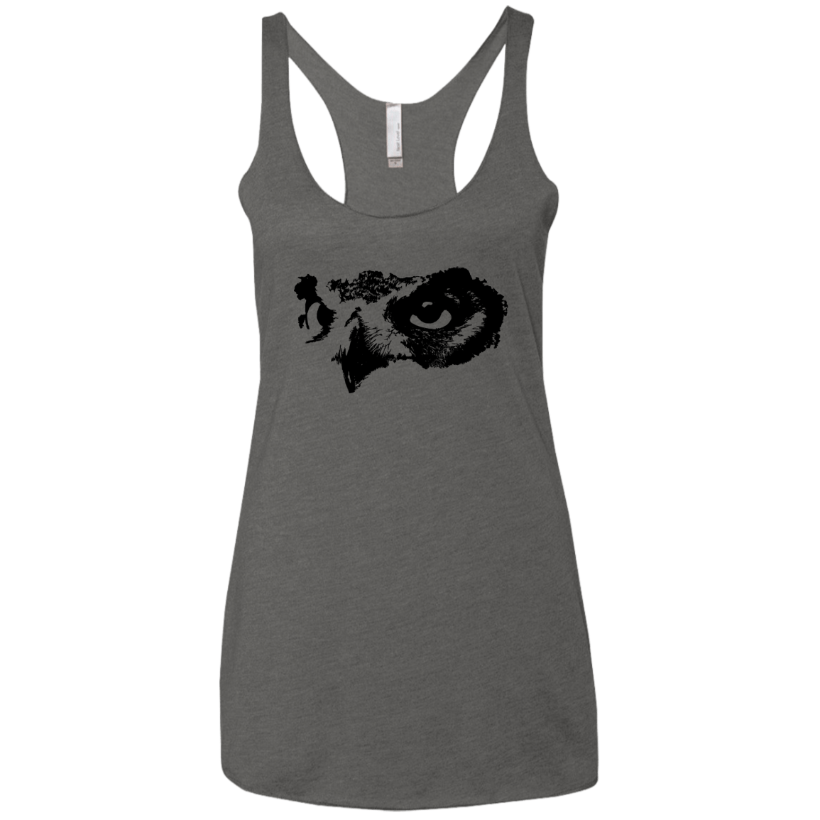 Owl Eyes Women's Triblend Racerback Tank