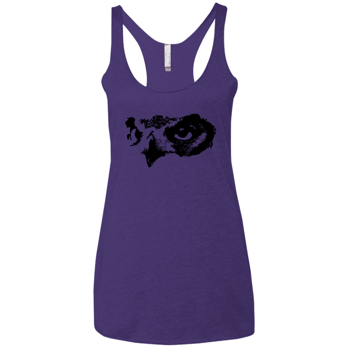 Owl Eyes Women's Triblend Racerback Tank