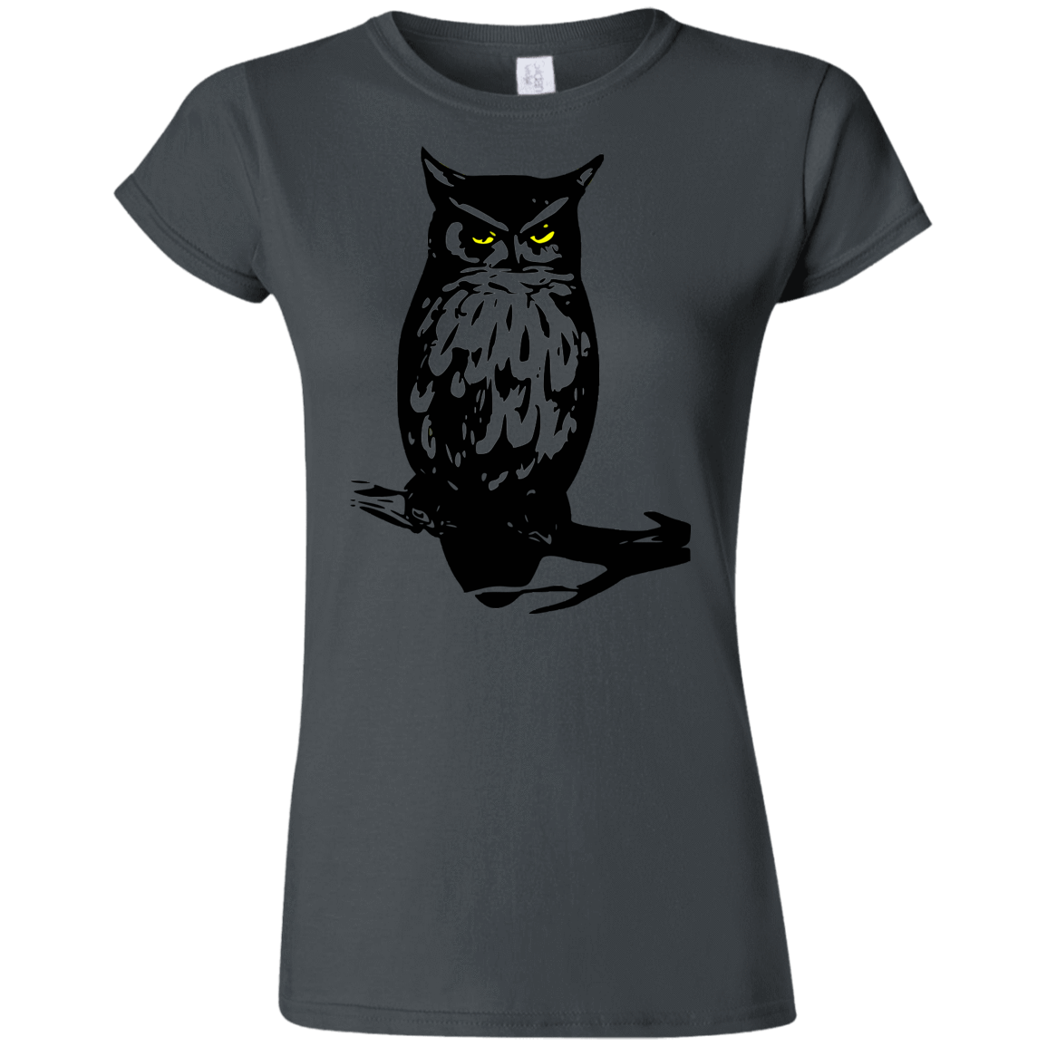 T-Shirts Charcoal / S Owl Portrait Junior Slimmer-Fit T-Shirt