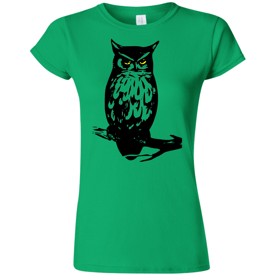T-Shirts Irish Green / S Owl Portrait Junior Slimmer-Fit T-Shirt