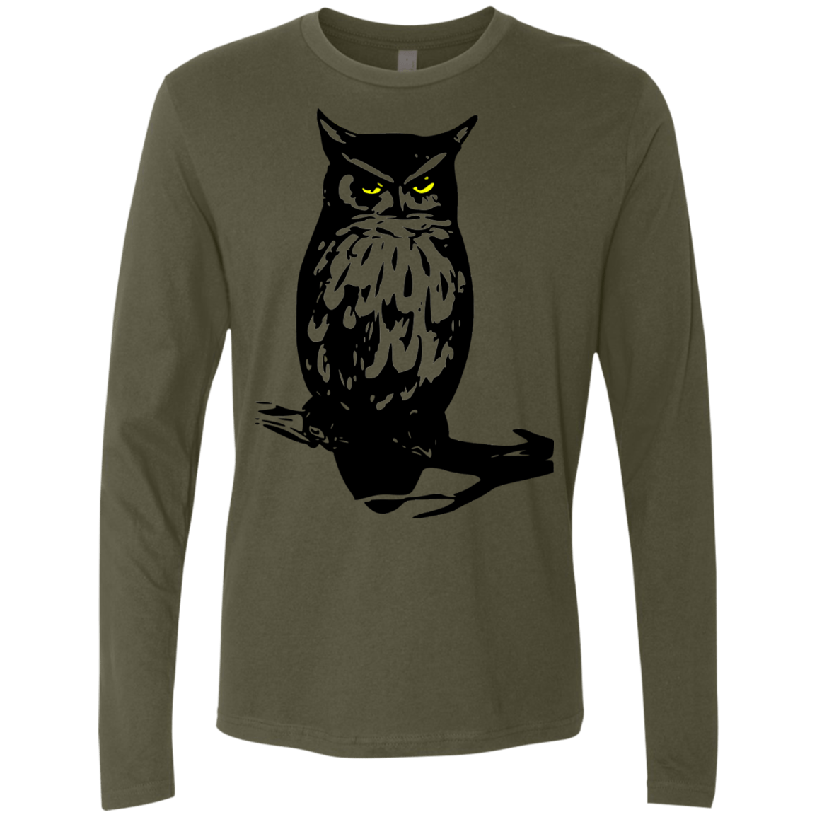 Owl Portrait Men's Premium Long Sleeve