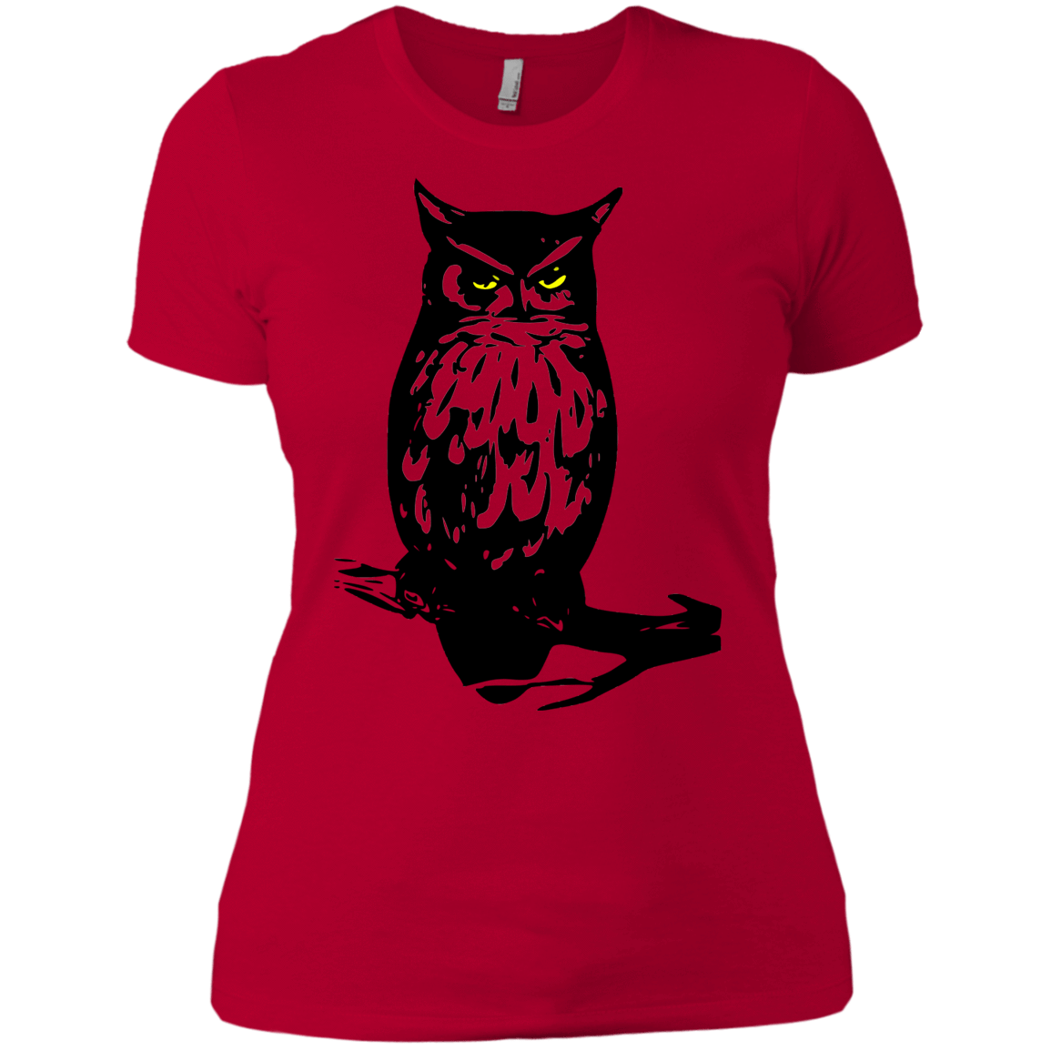 T-Shirts Red / X-Small Owl Portrait Women's Premium T-Shirt