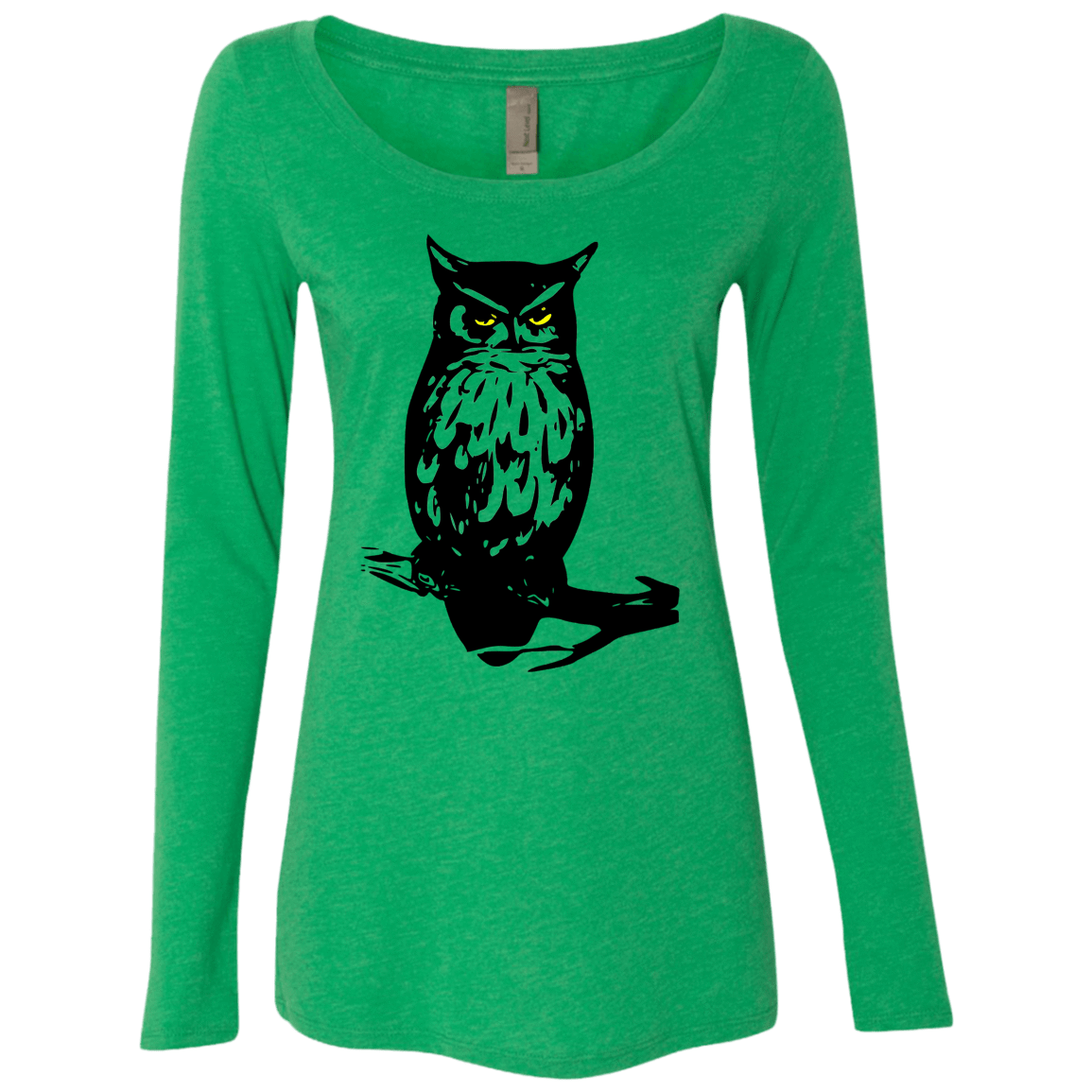 T-Shirts Envy / S Owl Portrait Women's Triblend Long Sleeve Shirt