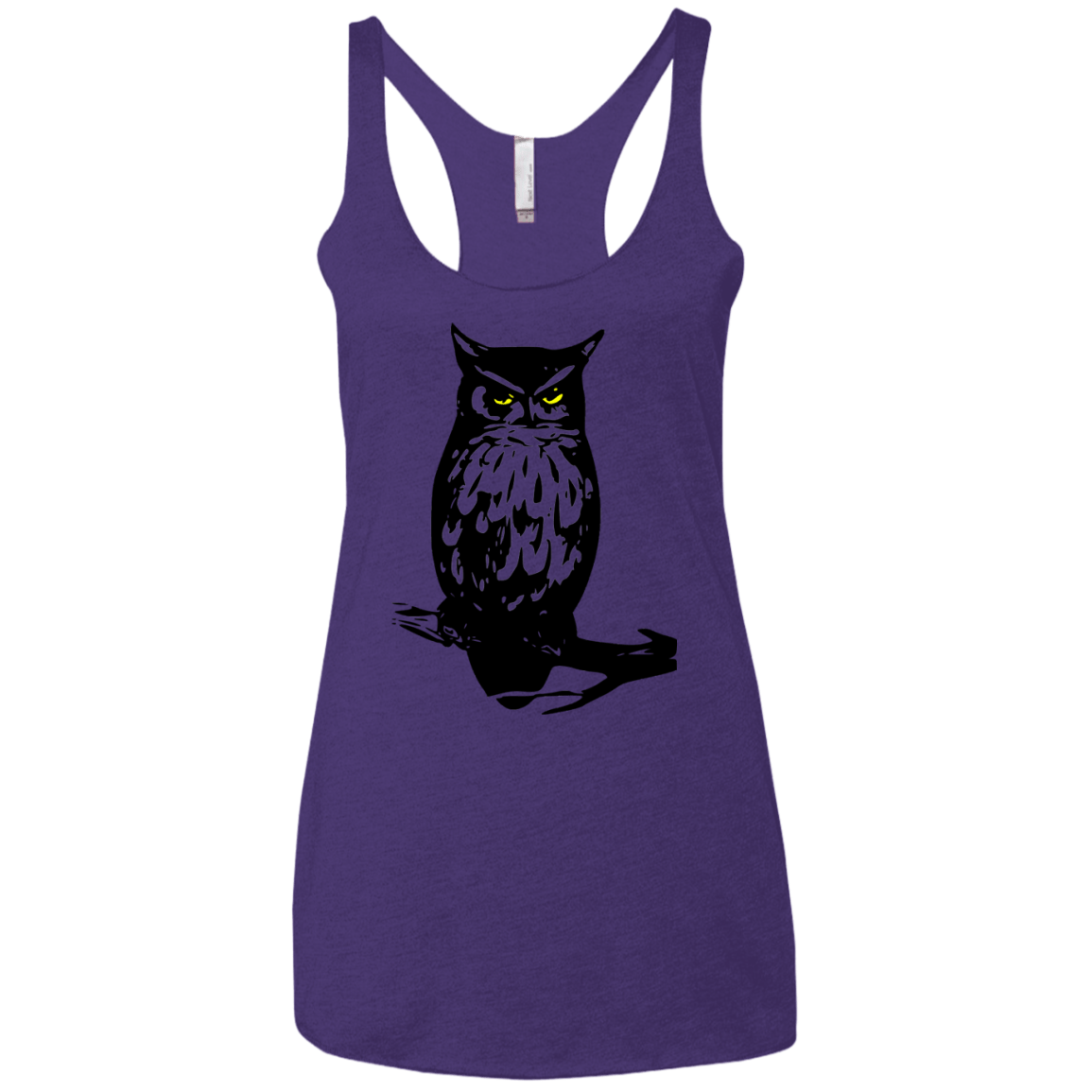 Owl Portrait Women's Triblend Racerback Tank
