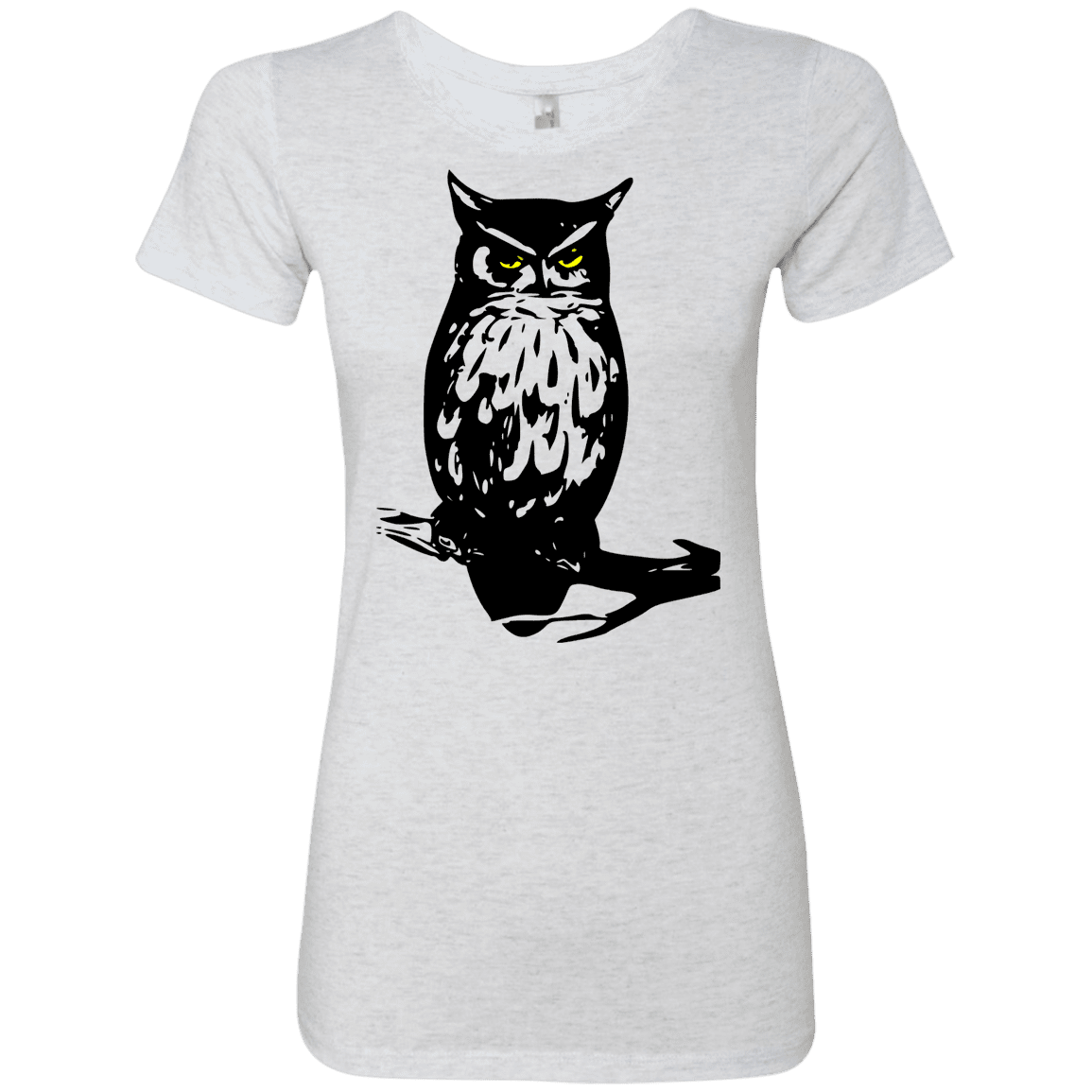 T-Shirts Heather White / S Owl Portrait Women's Triblend T-Shirt