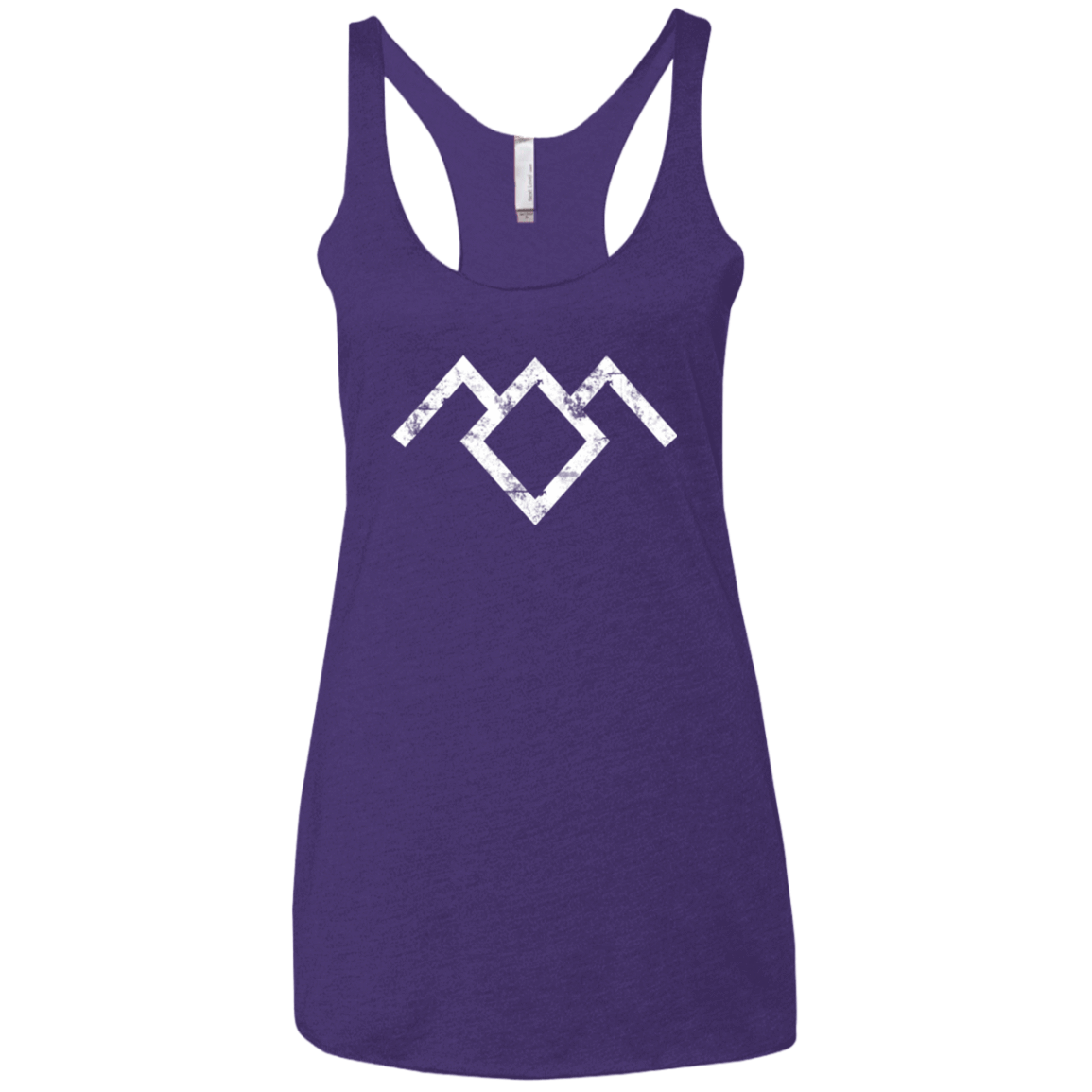 T-Shirts Purple / X-Small Owl Symbol Women's Triblend Racerback Tank