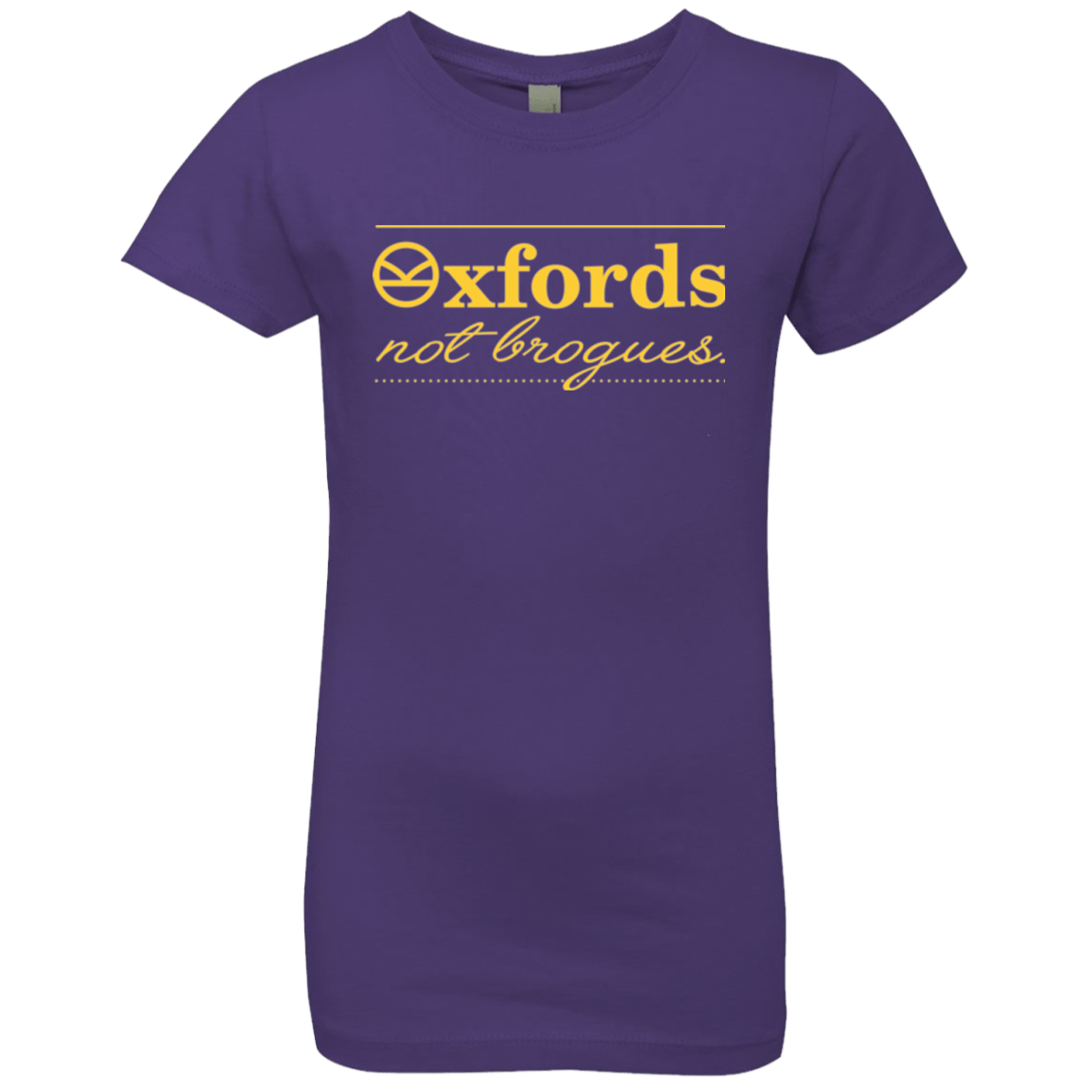 T-Shirts Purple Rush / YXS Oxfords Not Brogues Girls Premium T-Shirt