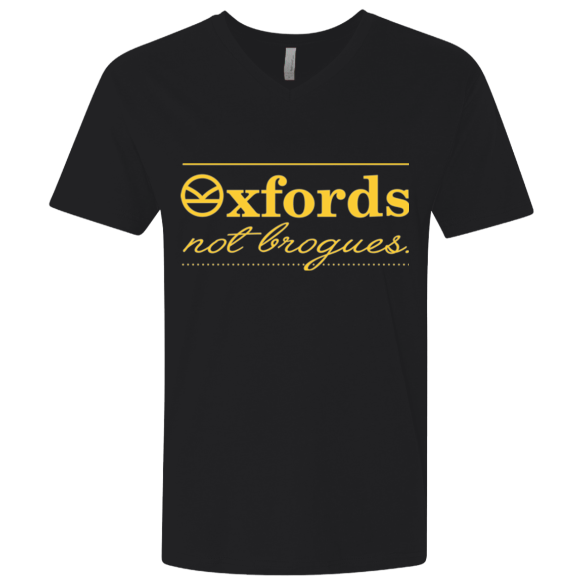 T-Shirts Black / X-Small Oxfords Not Brogues Men's Premium V-Neck