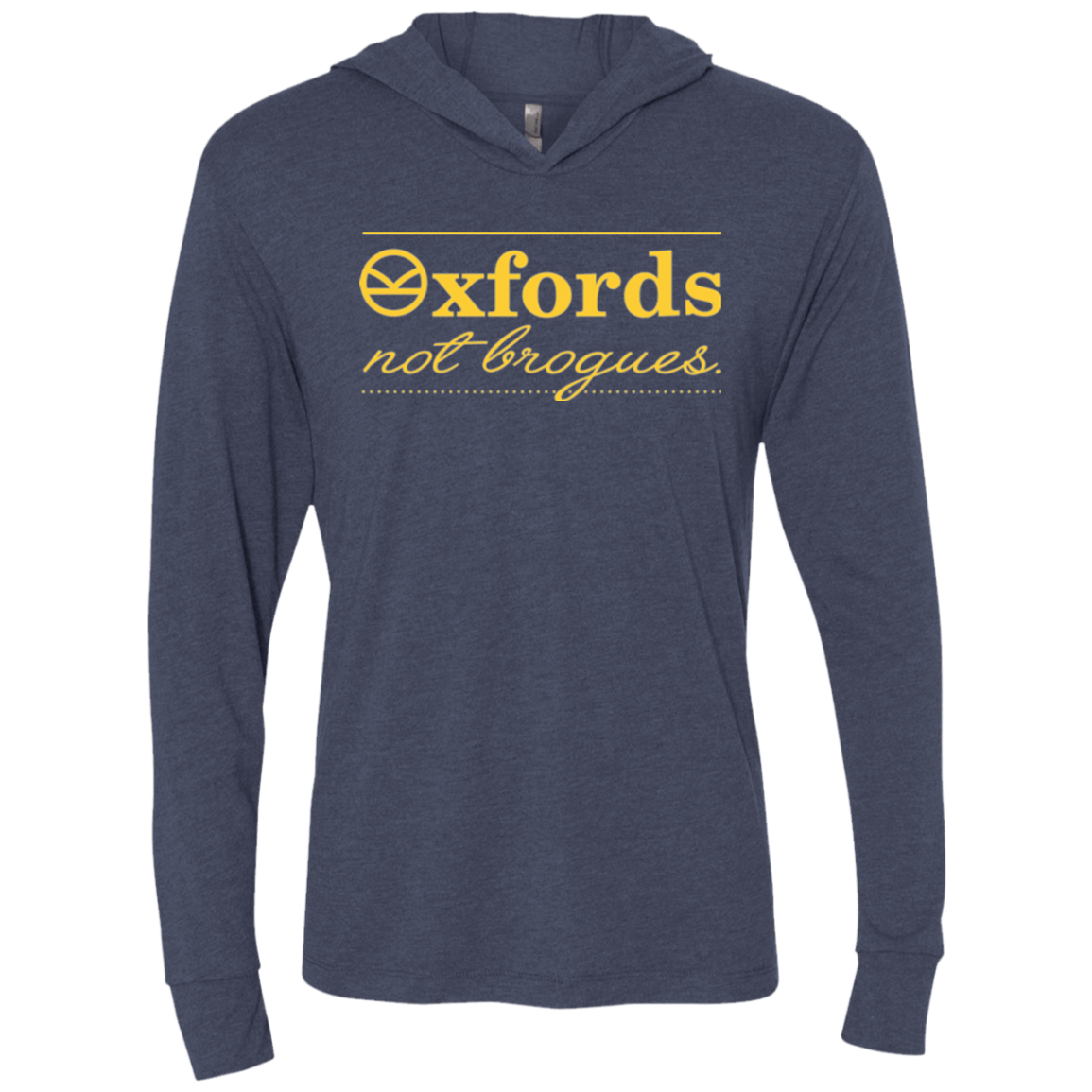 T-Shirts Vintage Navy / X-Small Oxfords Not Brogues Triblend Long Sleeve Hoodie Tee